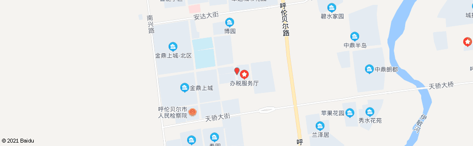 呼伦贝尔市地税局_公交站地图_呼伦贝尔公交_妙搜公交查询2025