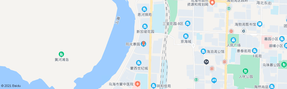 乌海阳光景园_公交站地图_乌海公交_妙搜公交查询2025