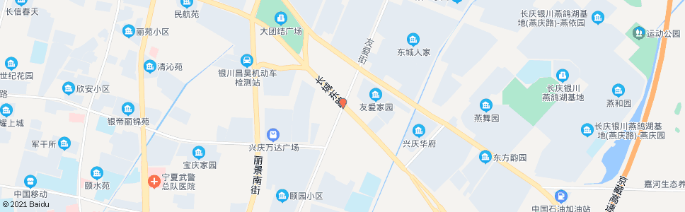 银川友爱街银古路口_公交站地图_银川公交_妙搜公交查询2024