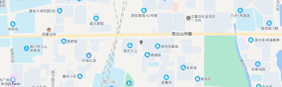 银川通达街贺兰山路口_公交站地图_银川公交_妙搜公交查询2024