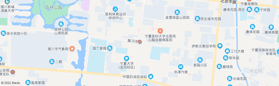 银川宁安街路口_公交站地图_银川公交_妙搜公交查询2025