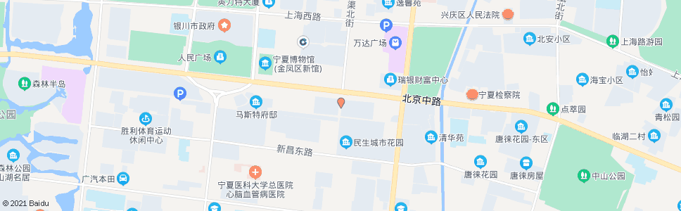 银川尹家渠街北京路口_公交站地图_银川公交_妙搜公交查询2024