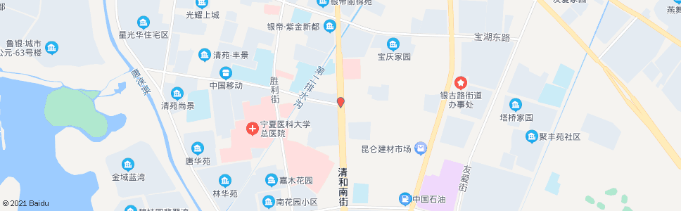 银川B1武警医院站_公交站地图_银川公交_妙搜公交查询2024