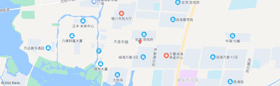 银川大连路尹家渠街口_公交站地图_银川公交_妙搜公交查询2024