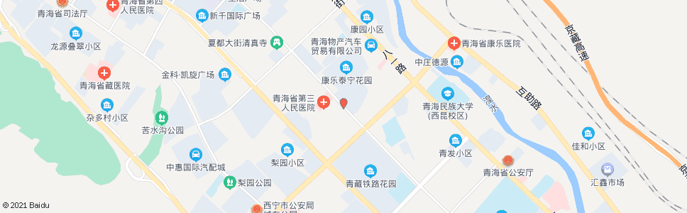 西宁花园路口_公交站地图_西宁公交_妙搜公交查询2025