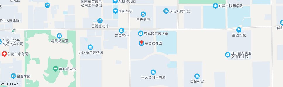 东营东营软件园_公交站地图_东营公交_妙搜公交查询2024