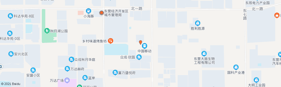 东营东城移动公司(大渡河路)_公交站地图_东营公交_妙搜公交查询2024