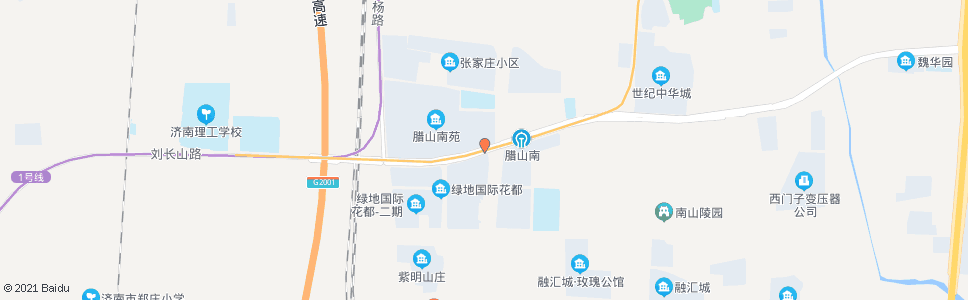 济南刘长山路腊山西路_公交站地图_济南公交_妙搜公交查询2024