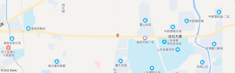 济南世纪大道凤岐路_公交站地图_济南公交_妙搜公交查询2025