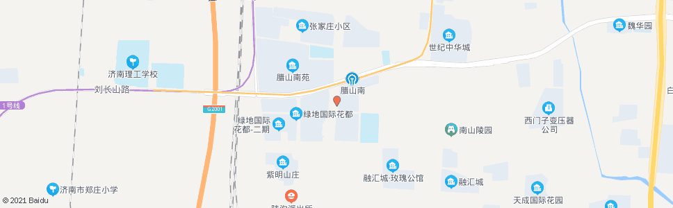 济南腊山北路(路口西)_公交站地图_济南公交_妙搜公交查询2025