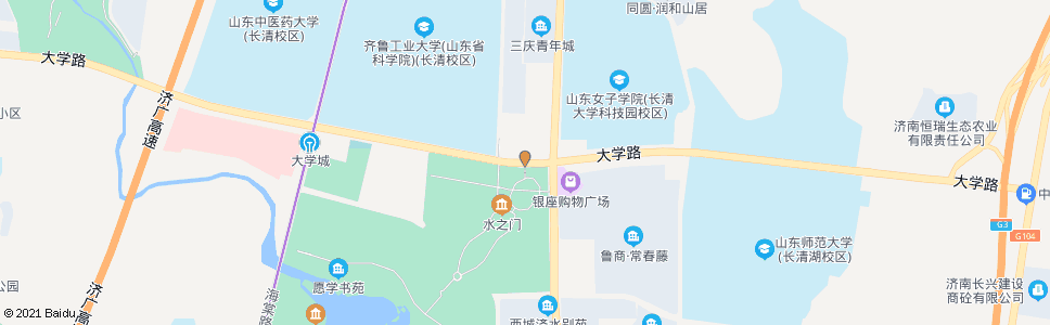 济南大学路紫薇路_公交站地图_济南公交_妙搜公交查询2025