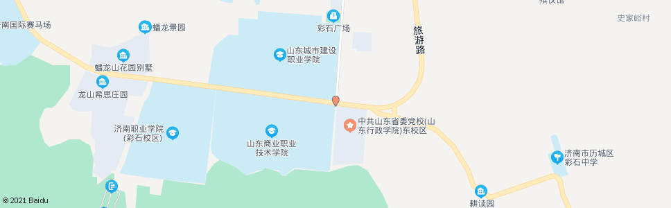 济南旅游路彩西路_公交站地图_济南公交_妙搜公交查询2025