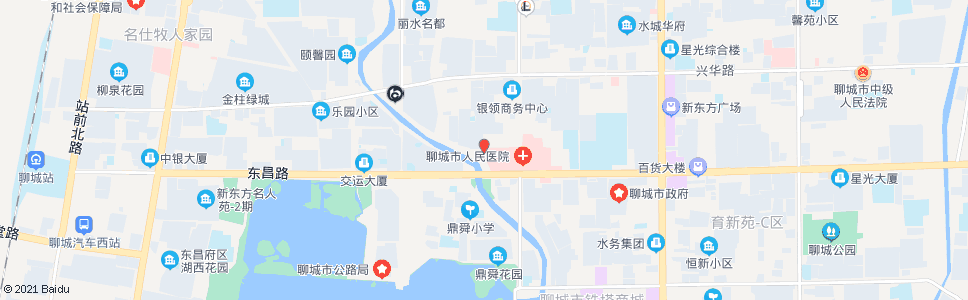 聊城市医院西门_公交站地图_聊城公交_妙搜公交查询2024