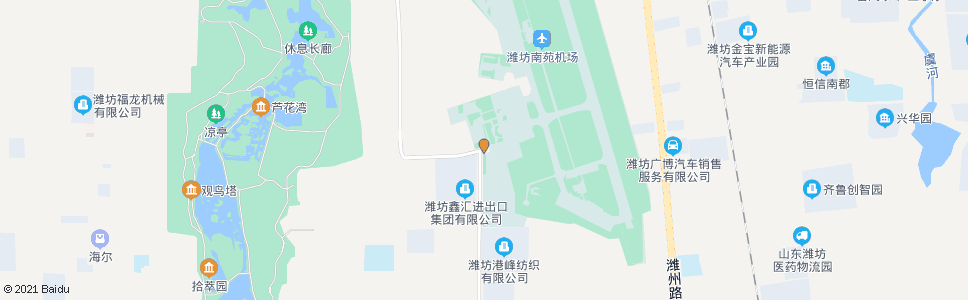 潍坊南苑街机场路口_公交站地图_潍坊公交_妙搜公交查询2025