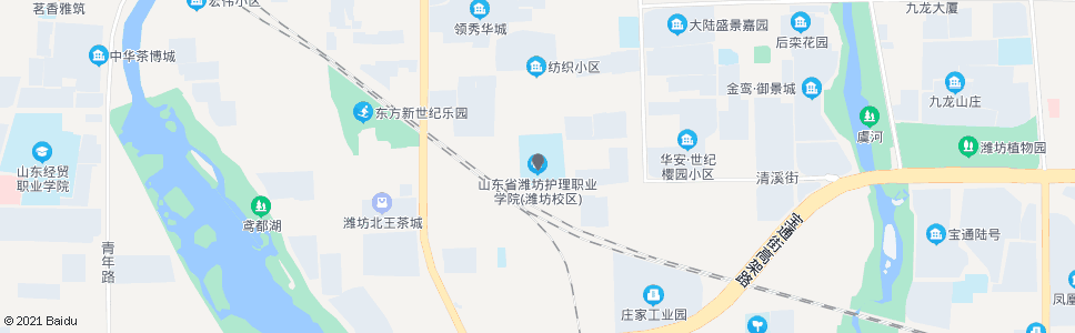 潍坊潍坊护理职业学院(潍坊校区)_公交站地图_潍坊公交_妙搜公交查询2024