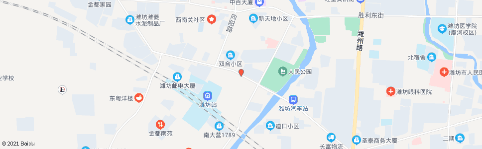 潍坊和平路健康街路口_公交站地图_潍坊公交_妙搜公交查询2025