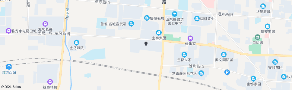 潍坊三友翡翠城(东风街长松路口西)_公交站地图_潍坊公交_妙搜公交查询2024