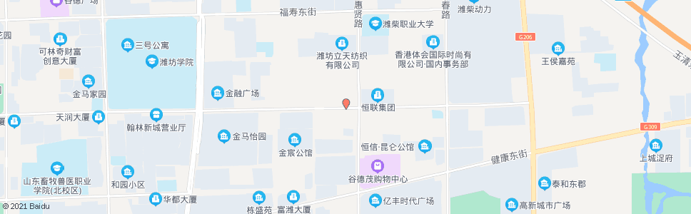 潍坊东风街路口_公交站地图_潍坊公交_妙搜公交查询2024