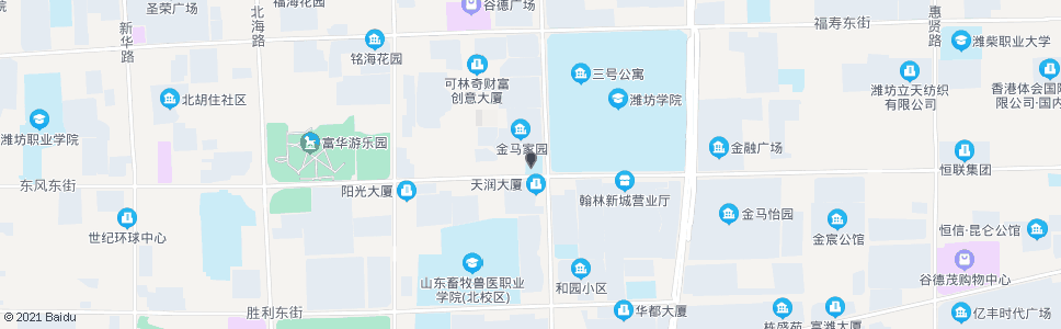 潍坊市团校(北海路口)_公交站地图_潍坊公交_妙搜公交查询2024