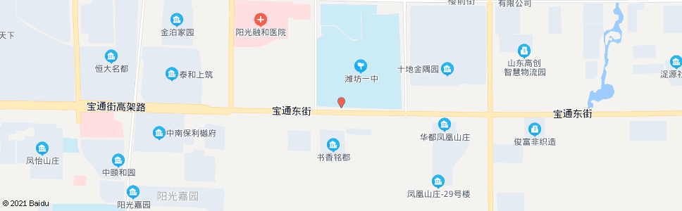 潍坊潍坊中学(万达广场南门)_公交站地图_潍坊公交_妙搜公交查询2024