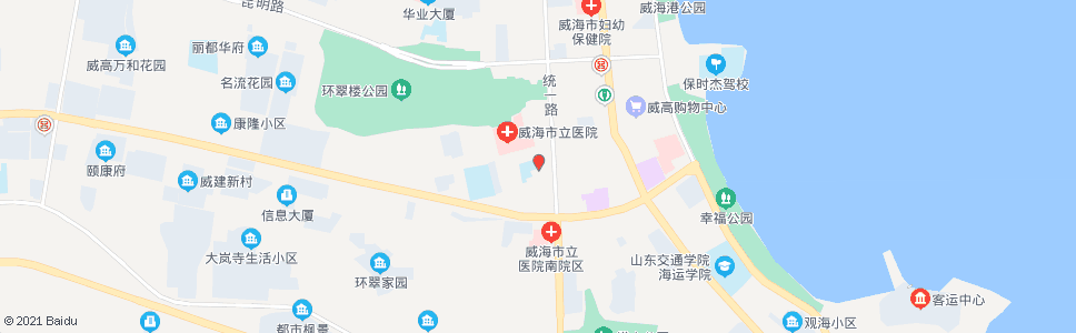 威海统一路小学东门_公交站地图_威海公交_妙搜公交查询2025