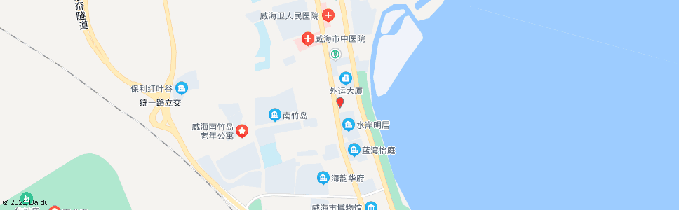 威海威海市商业银行(四零四医院)_公交站地图_威海公交_妙搜公交查询2025