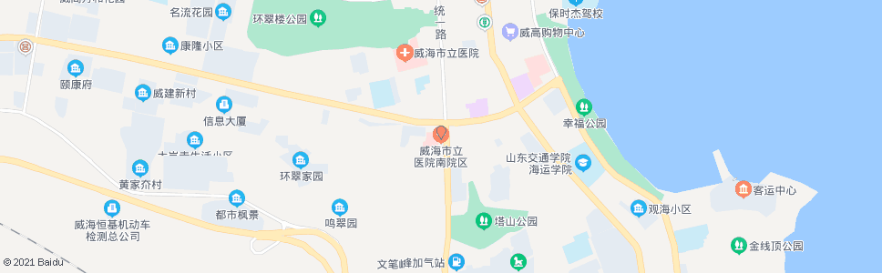 威海市立医院南院区市肿瘤医院_公交站地图_威海公交_妙搜公交查询2024