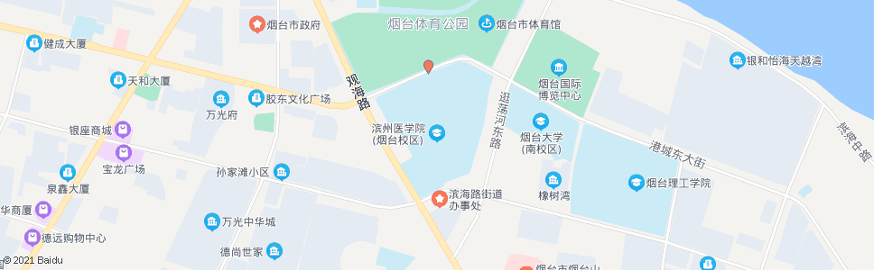 烟台滨洲医学院烟台校区_公交站地图_烟台公交_妙搜公交查询2024