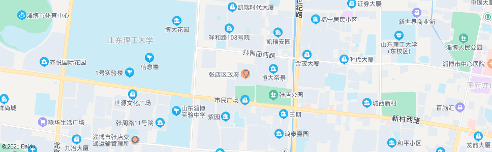 淄博张店政务中心_公交站地图_淄博公交_妙搜公交查询2024