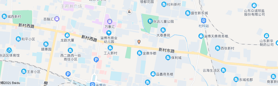 淄博东二路新村路路口_公交站地图_淄博公交_妙搜公交查询2025