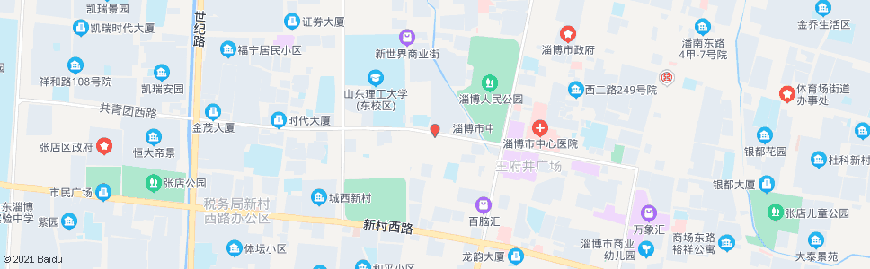 淄博共青团西路_公交站地图_淄博公交_妙搜公交查询2025