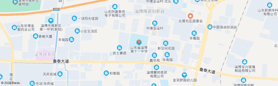 淄博市十一中学_公交站地图_淄博公交_妙搜公交查询2025