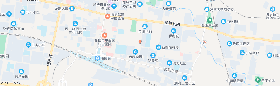 淄博洪沟铁路小区_公交站地图_淄博公交_妙搜公交查询2025