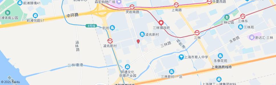 上海长清路凌兆路_公交站地图_上海公交_妙搜公交查询2025