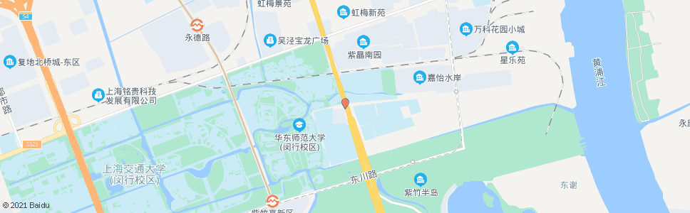 上海虹梅南路紫龙路(临时站)_公交站地图_上海公交_妙搜公交查询2025