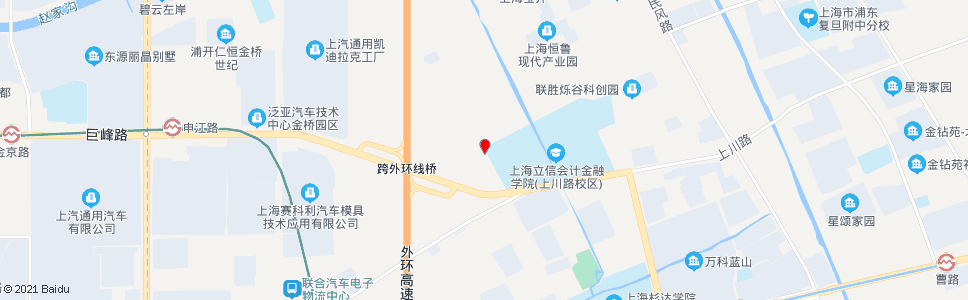 上海川安路巨峰路_公交站地图_上海公交_妙搜公交查询2025