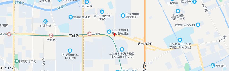 上海金穗路巨峰路_公交站地图_上海公交_妙搜公交查询2025