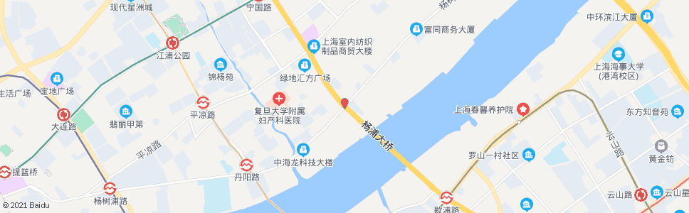 上海杨树浦路松潘路_公交站地图_上海公交_妙搜公交查询2025