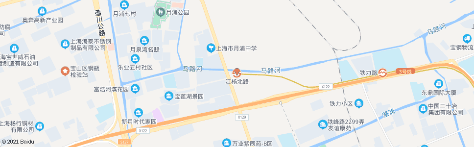 上海友谊路江杨北路_公交站地图_上海公交_妙搜公交查询2025