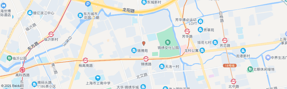 上海锦绣路高科西路_公交站地图_上海公交_妙搜公交查询2025