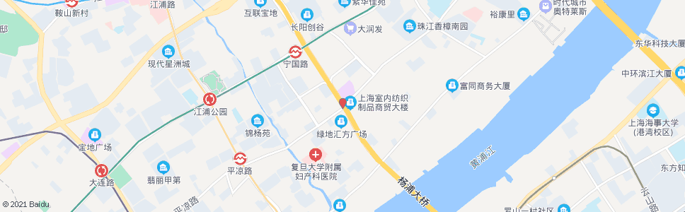 上海平凉路宁国路_公交站地图_上海公交_妙搜公交查询2025