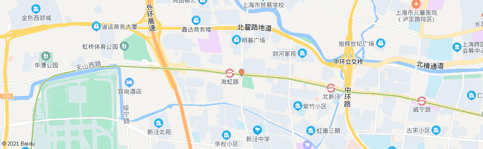 上海天山西路淞虹路_公交站地图_上海公交_妙搜公交查询2025