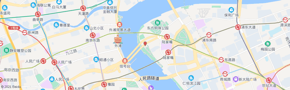 上海陆家嘴滨江大道_公交站地图_上海公交_妙搜公交查询2024