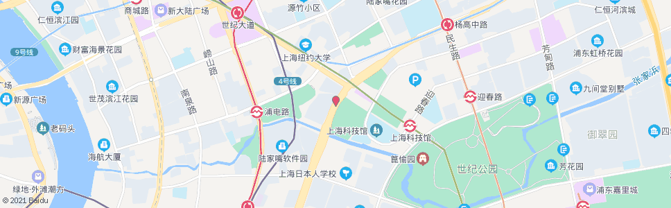 上海杨高南路世纪大道_公交站地图_上海公交_妙搜公交查询2025