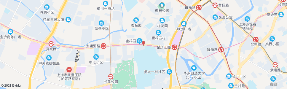 上海金沙江路杨柳青路_公交站地图_上海公交_妙搜公交查询2025