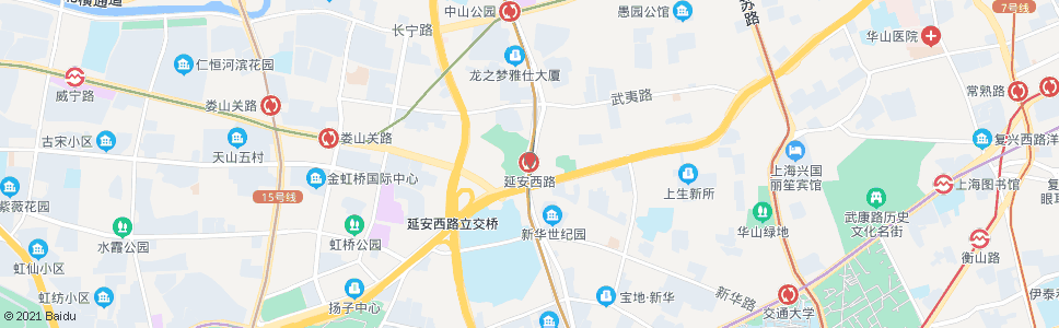 上海虹中路延安西路_公交站地图_上海公交_妙搜公交查询2025