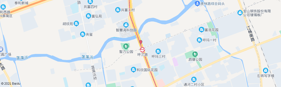 上海呼兰路共和新路_公交站地图_上海公交_妙搜公交查询2025