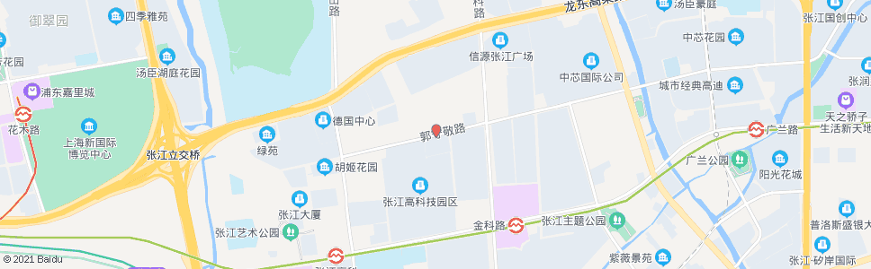 上海郭守敬路居里路_公交站地图_上海公交_妙搜公交查询2025