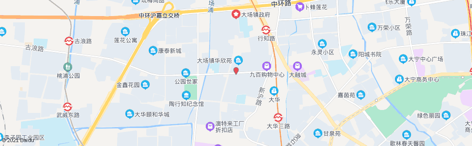 上海华灵西路大华路_公交站地图_上海公交_妙搜公交查询2025