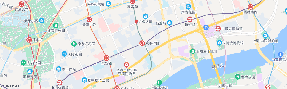 上海斜土路大木桥路_公交站地图_上海公交_妙搜公交查询2025